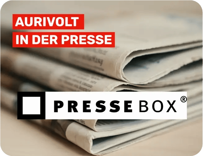 Zeitungen und Pressemedien symbolisieren AURIVOLT-Berichterstattung zu Co-Location-Batteriespeichern