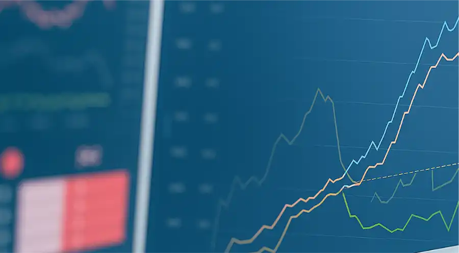 Börsenchart der Strompreise an der Strombörse